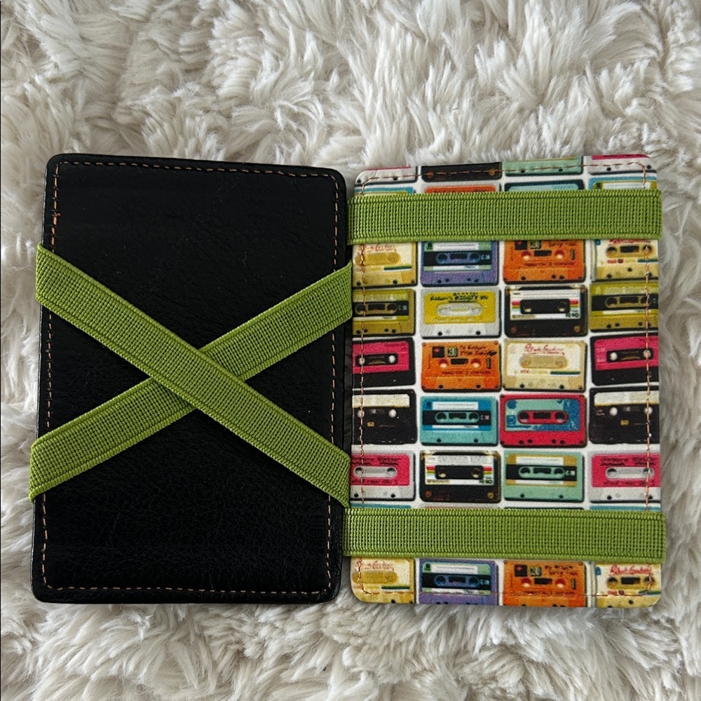 Robert Graham Black and Multicolor Key & Card Holder
